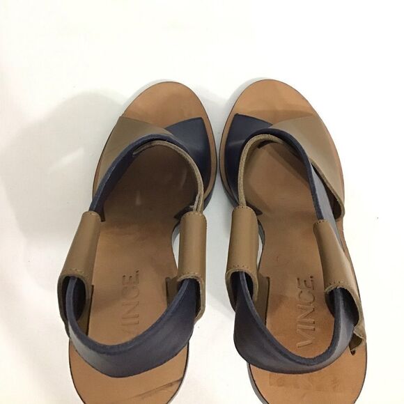 Vince Nelia Color Block High Heel Open Toe Open Heel Sandal Good Condition Sz 6 - Picture 7 of 11